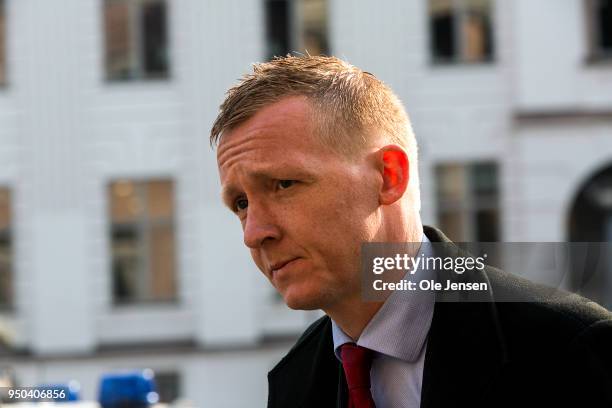 Special prosecuter Jakob Buch-Jepsen arrives to Copenhagen City Court for the last court hearing against submarine owner Peter Madsen accused of...