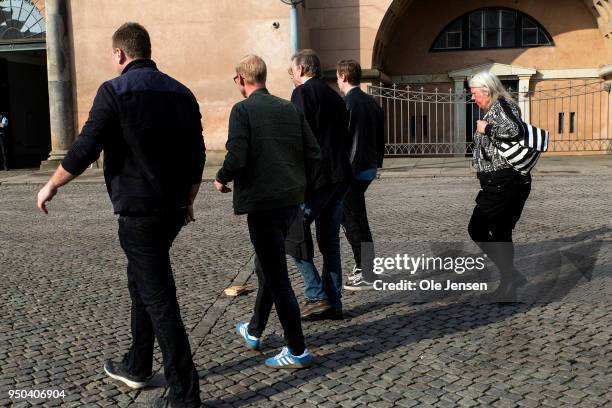 Mother to murdered Swedish journalist Kim Wall, Ingrid Wall , arrives to Copenhagen City Court to witness the court hearing against Peter Madsen on...