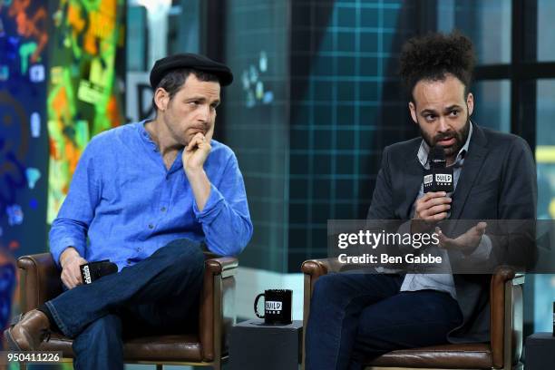 Actor Gza Rhrig and director Shawn Snyder visit the Build Series to discuss the film "To Dust" at Build Studio on April 23, 2018 in New York City.