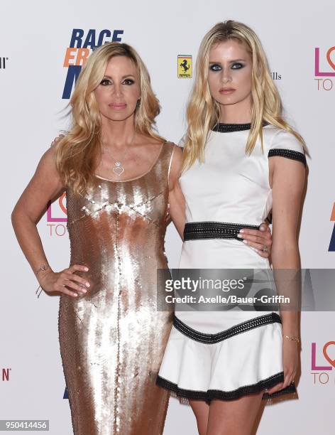 Personality Camille Grammer and daughter Mason Olivia Grammer arrive at the 25th Annual Race to Erase MS Gala at The Beverly Hilton Hotel on April...