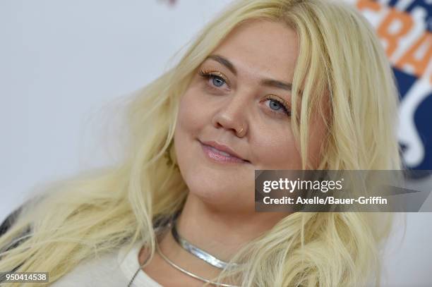Singer Elle King arrives at the 25th Annual Race to Erase MS Gala at The Beverly Hilton Hotel on April 20, 2018 in Beverly Hills, California.