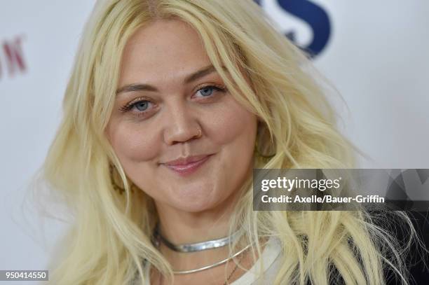 Singer Elle King arrives at the 25th Annual Race to Erase MS Gala at The Beverly Hilton Hotel on April 20, 2018 in Beverly Hills, California.