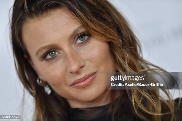 Actress Aly Michalka arrives at the 25th Annual Race to Erase MS Gala at The Beverly Hilton Hotel on April 20, 2018 in Beverly Hills, California.