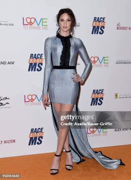 Actress Ruby Modine arrives at the 25th Annual Race to Erase MS Gala at The Beverly Hilton Hotel on April 20, 2018 in Beverly Hills, California.