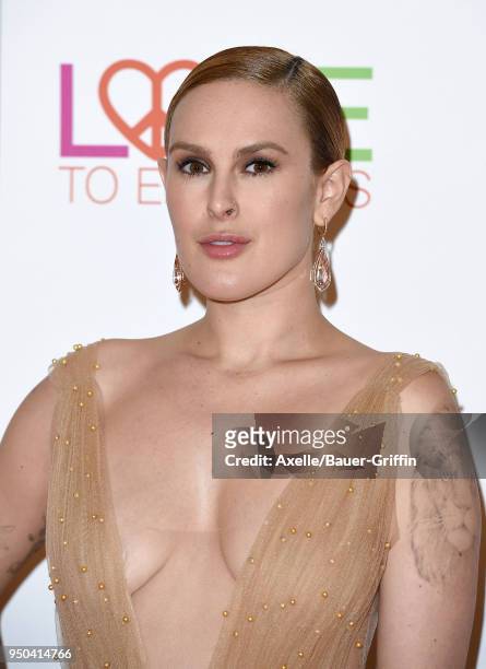 Actress Rumer Willis arrives at the 25th Annual Race to Erase MS Gala at The Beverly Hilton Hotel on April 20, 2018 in Beverly Hills, California.