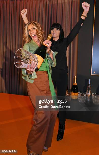 Tara Bernerd and Claudia Winkleman attend the GQ Food & Drink Awards at Rosewood London on April 23, 2018 in London, England.