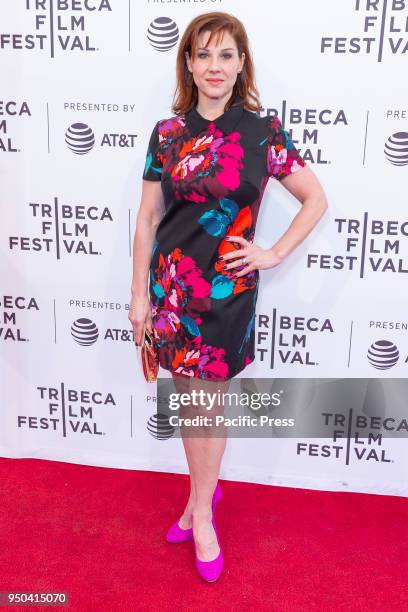 Stephanie Kurtzuba attends premiere of To Dust during Tribeca Film Festival at SVA Theater.