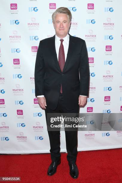 Joe Scarborough attends the 2018 Matrix Awards at Sheraton New York Times Square on April 23, 2018 in New York City.