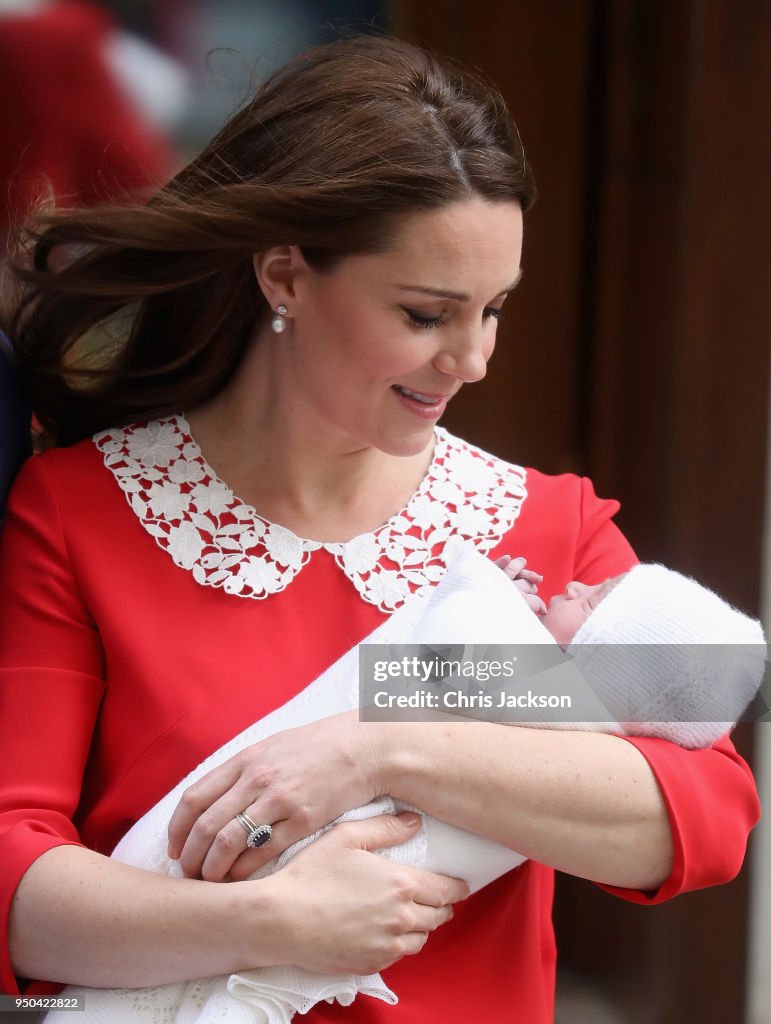 The Duke & Duchess Of Cambridge Depart The Lindo Wing With Their New Son