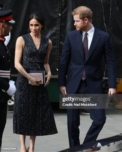 Prince Harry and Meghan Markle attend the 25th Anniversary Memorial Service to celebrate the life and legacy of Stephen Lawrence at St...