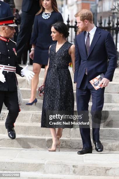 Prince Harry and Meghan Markle attend the 25th Anniversary Memorial Service to celebrate the life and legacy of Stephen Lawrence at St...