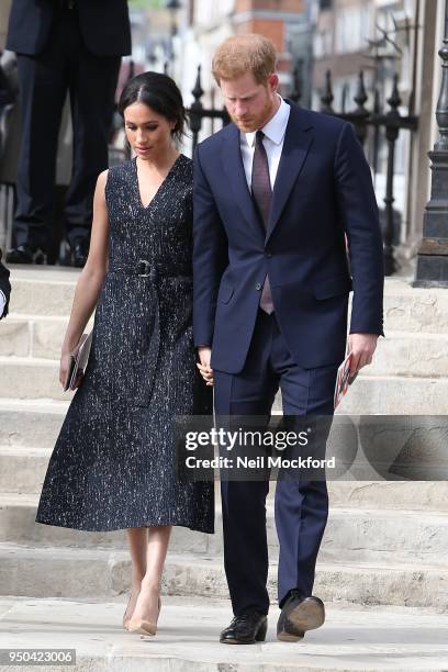 Prince Harry and Meghan Markle attend the 25th Anniversary Memorial Service to celebrate the life and legacy of Stephen Lawrence at St...