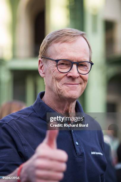 Finish Rally Driver Ari Vatanen poses during the Tour Auto Optic 2000 at Le Grand Palais on April 23, 2018 in Paris, France.