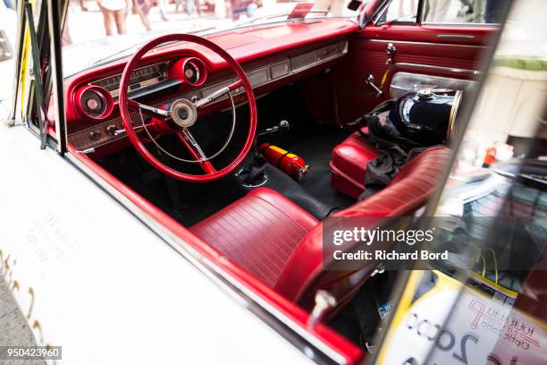 Ford Galaxie 1963 is seen during the Tour Auto Optic 2000 at Le Grand Palais on April 23, 2018 in Paris, France.