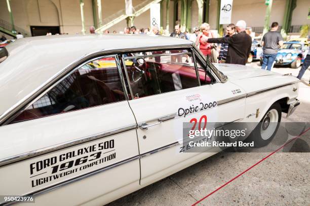 Ford Galaxie 1963 is seen during the Tour Auto Optic 2000 at Le Grand Palais on April 23, 2018 in Paris, France.