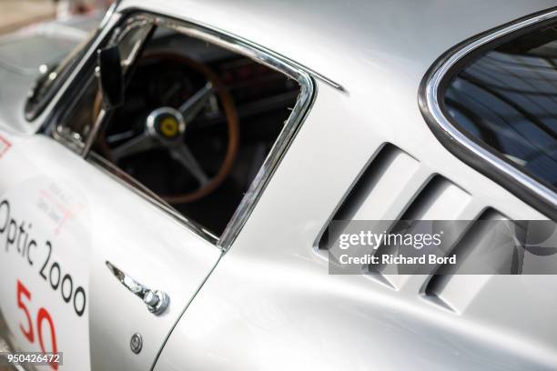 Ferrari 275 GTB/4 1967 is seen during the Tour Auto Optic 2000 at Le Grand Palais on April 23, 2018 in Paris, France.