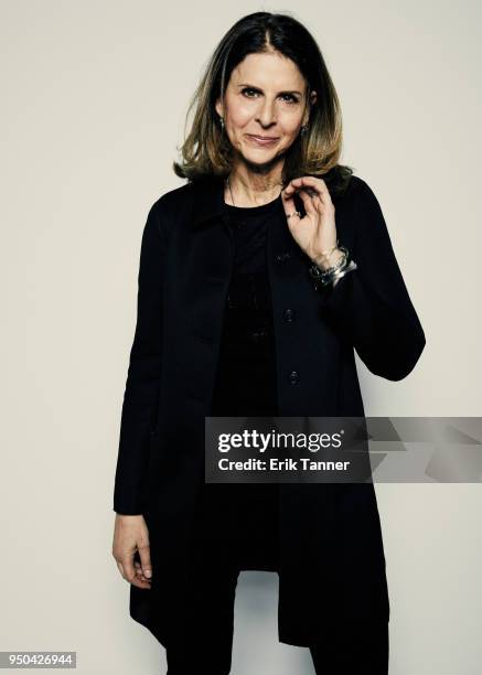 Amy Ziering of the film The Bleeding Edge poses for a portrait during the 2018 Tribeca Film Festival at Spring Studio on April 23, 2018 in New York...