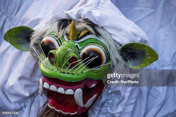 Kupang, East Nusa Tenggara, Indonesia April 24th 2018 : People at Kupang, Capital City of East Nusa Tenggara held parade arround the city to...