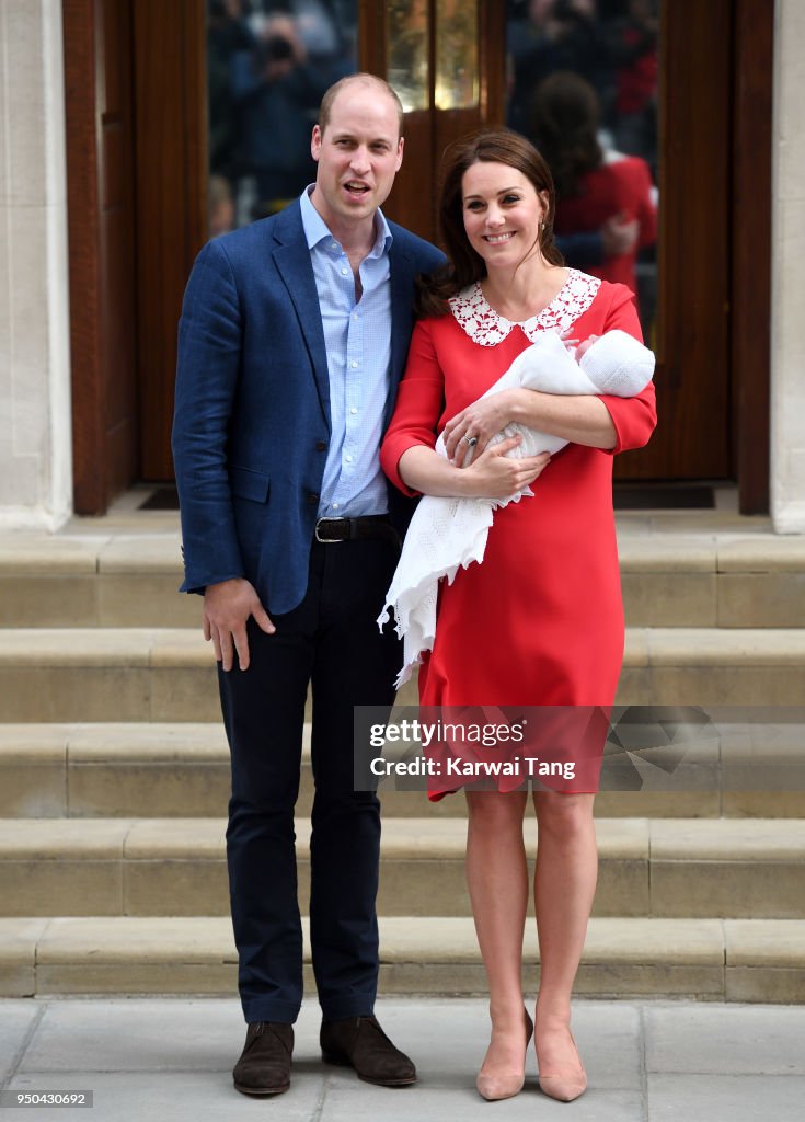 The Duke & Duchess Of Cambridge Depart The Lindo Wing With Their New Son
