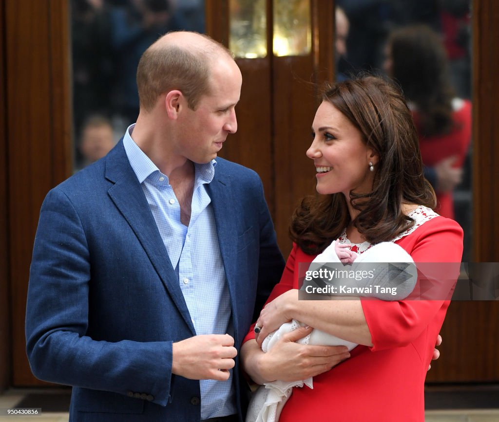 The Duke & Duchess Of Cambridge Depart The Lindo Wing With Their New Son