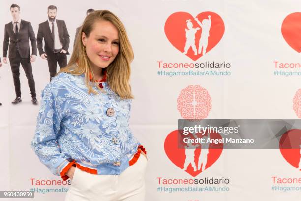 Esmeralda Moya attends Taconeosolidario presentation from Querer foundation on April 23, 2018 in Madrid, Spain.