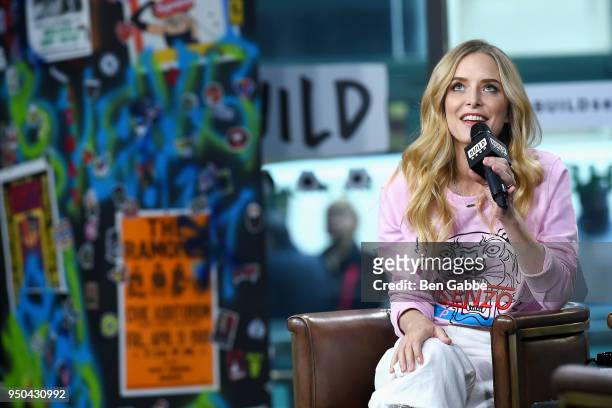 Actress Jenny Mollen visits the Build Series to discuss the game show "To Dust" at Build Studio on April 23, 2018 in New York City.
