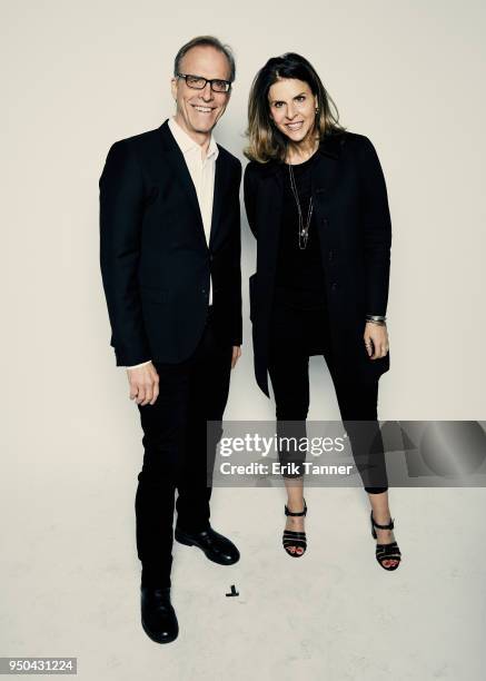 Kirby Dick and Amy Ziering of the film The Bleeding Edge pose for a portrait during the 2018 Tribeca Film Festival at Spring Studio on April 23, 2018...