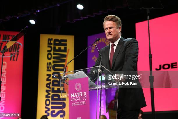 Joe Scarborough attends the 2018 Matrix Awards at Sheraton Times Square on April 23, 2018 in New York City.