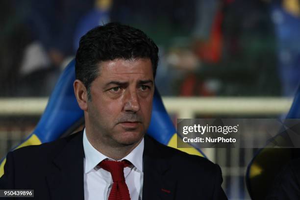 Benficas head coach Rui Vitoria from Portugal during the Premier League 2017/18 match between Estoril Praia v SL Benfica, at Estadio Antonio Coimbra...