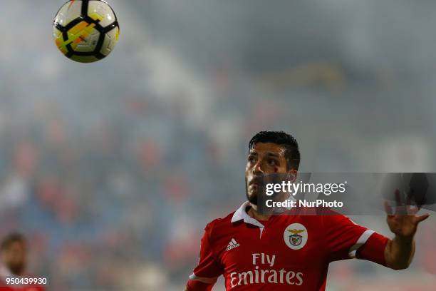 Benfcas Forward Raul Jimenez from Mexico during the Premier League 2017/18 match between Estoril Praia v SL Benfica, at Estadio Antonio Coimbra da...