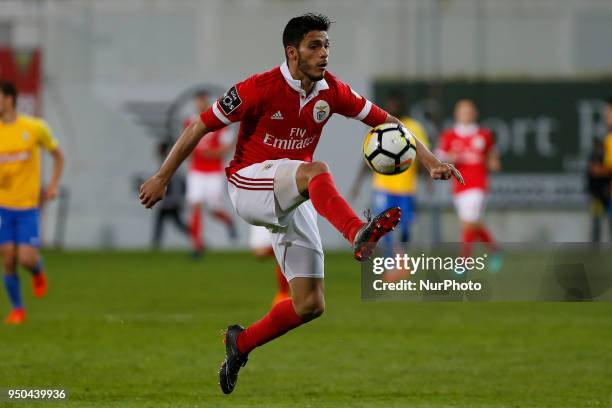 Benfcas Forward Raul Jimenez from Mexico during the Premier League 2017/18 match between Estoril Praia v SL Benfica, at Estadio Antonio Coimbra da...