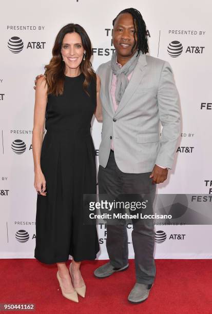Director Laura Brownson and Roger Ross Williams attend the screening of "The Rachel Divide" during the 2018 Tribeca Film Festival at SVA Theatre on...