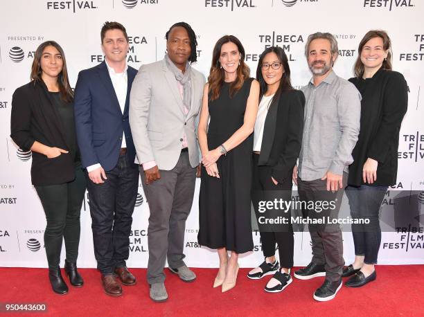 Bridget Stokes, Ben Cotner, Roger Ross Williams, Director Laura Brownson, Lisa Nishimura, Jeff Gilbert and Zana Lawrence attend the screening of "The...