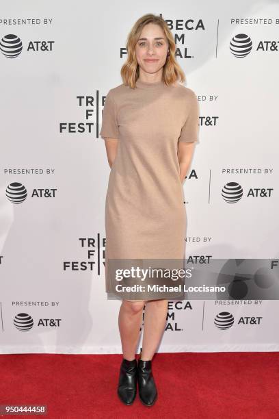 Lauren Russell attends the screening of "Song Of Back And Neck" during the 2018 Tribeca Film Festival at SVA Theatre on April 23, 2018 in New York...