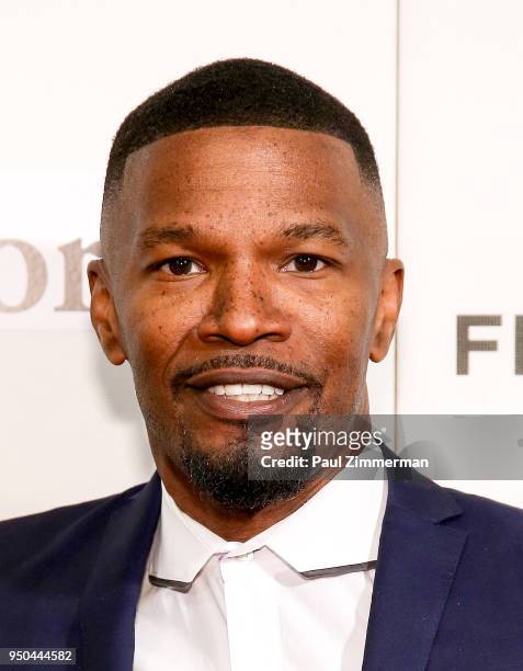 Actor Jamie Foxx attends the 2018 Tribeca Film Festival - Tribeca Talks: Storytellers - at BMCC Tribeca PAC on April 23, 2018 in New York City.