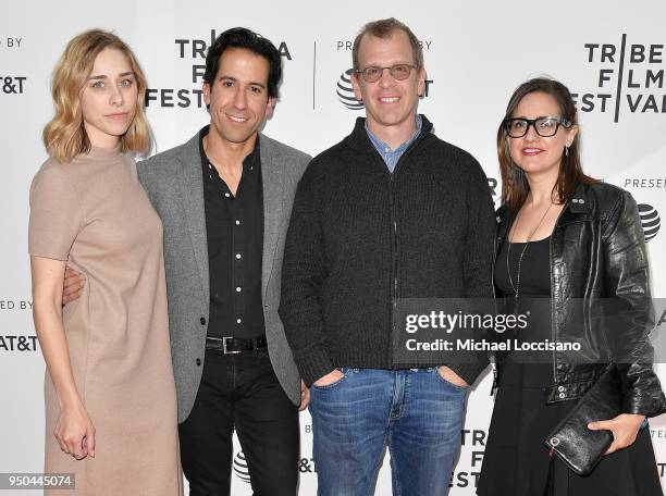 Lauren Russell, Fernando Loureiro, Director Paul Lieberstein and Jennifer Prediger attend the screening of "Song Of Back And Neck" during the 2018...