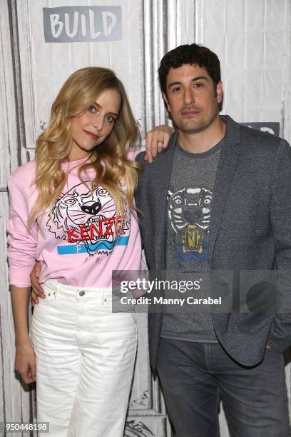 Jenny Mollen and Jason Biggs visit Build Series at Build Studio on April 23, 2018 in New York City.