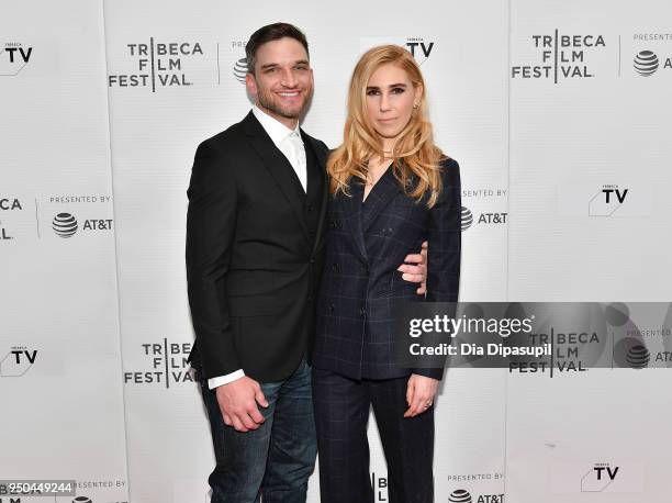 Evan Jonigkeit and Zosia Mamet attend the screening of "Fabled" at Tribeca TV: Indie Pilots during the 2018 Tribeca Film Festival at Cinepolis...