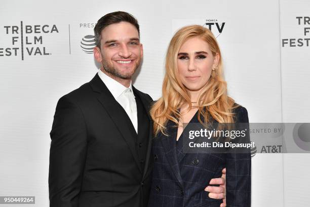 Evan Jonigkeit and Zosia Mamet attend the screening of "Fabled" at Tribeca TV: Indie Pilots during the 2018 Tribeca Film Festival at Cinepolis...