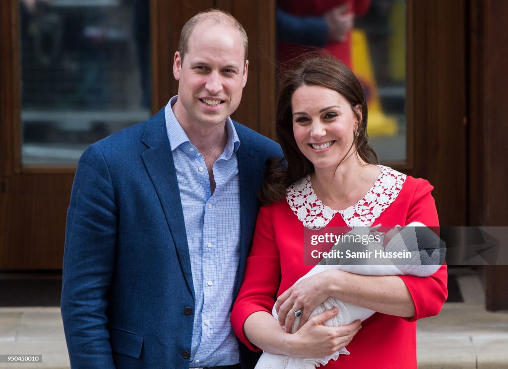 The Duke & Duchess Of Cambridge Depart The Lindo Wing With Their New Son