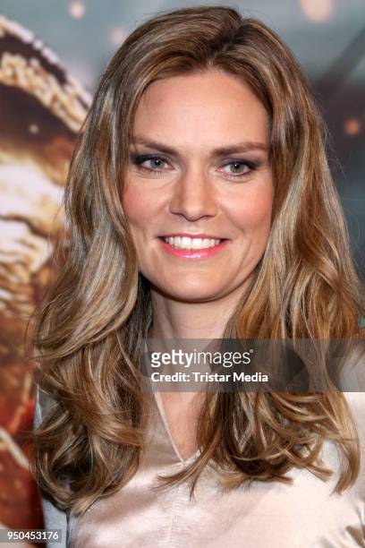 Julia Scharf during the TV programs ARD and ZDF present their team for the 2018 FIFA World Championship in Russia on April 23, 2018 in Hamburg,...