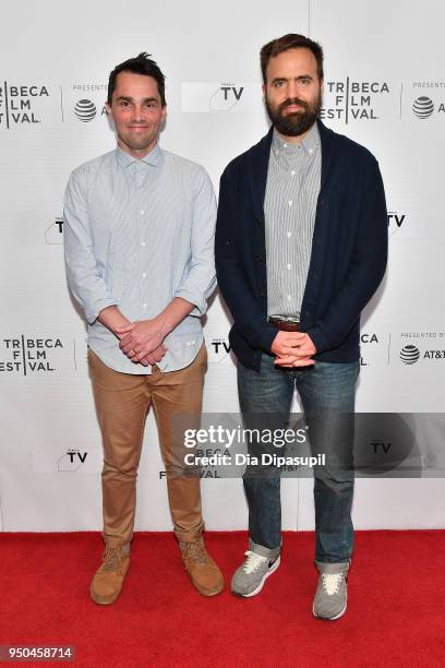 Corey Creasey and Ian Kibbey of Terri Timely attend the screeing of "Oversharing" at Tribeca TV: Indie Pilots during the 2018 Tribeca Film Festival...