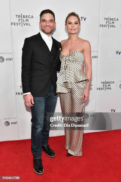 Evan Jonigkeit and Director Jennifer Morrison attend the screening of "Fabled" at Tribeca TV: Indie Pilots during the 2018 Tribeca Film Festival at...