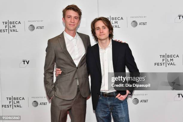 Thomas Mann and Matthew Brown attend the screening of "Maine" during the 2018 Tribeca Film Festival at Cinepolis Chelsea on April 23, 2018 in New...