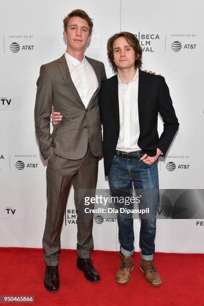 Thomas Mann and Matthew Brown attend the screening of "Maine" during the 2018 Tribeca Film Festival at Cinepolis Chelsea on April 23, 2018 in New...