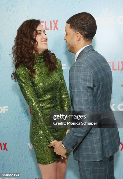 Allison Strong and Roland Buck III attend the World Premiere of the Netflix film "The Week Of" at AMC Loews Lincoln Square 13 on April 23, 2018 in...
