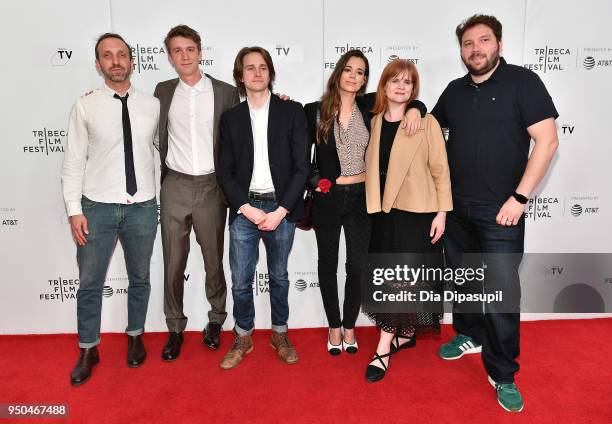 Michael B. Clark, Thomas Mann, Matthew Brown, Laia Costa, Summer Shelton and Alex Turtletaub attend the screening of "Maine" during the 2018 Tribeca...