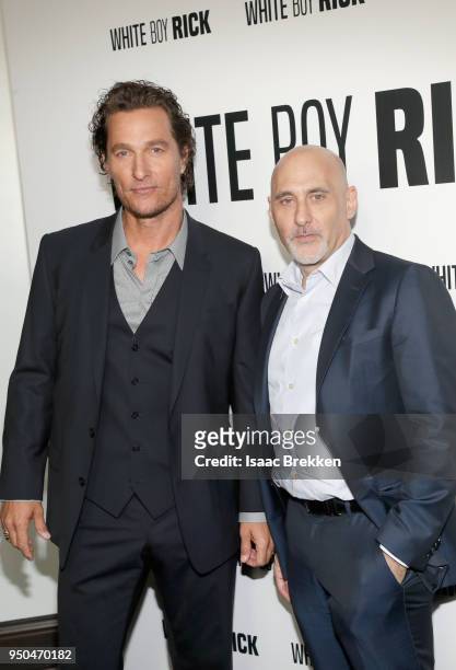 Actor Matthew McConaughey and Producer Jeff Robinov attend the CinemaCon 2018 Gala Opening Night Event: Sony Pictures Highlights its 2018 Summer and...