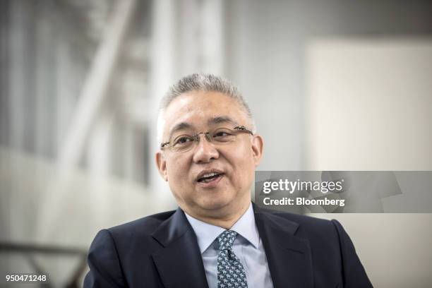 Zhang Yichen, chairman and chief executive officer of Citic Capital Holdings Ltd., speaks during an interview on the sidelines of the China...