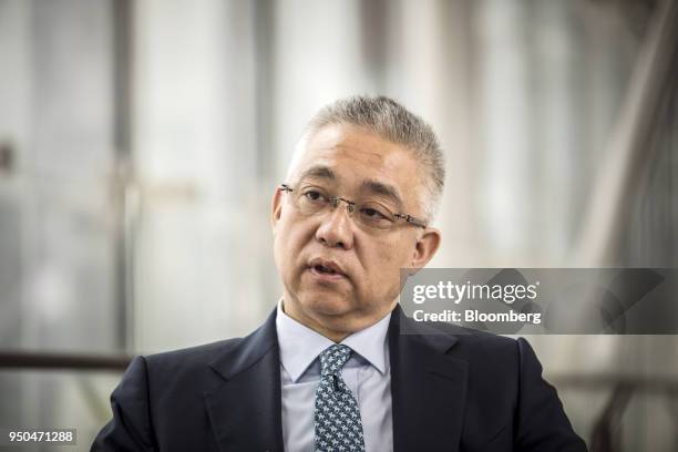 Zhang Yichen, chairman and chief executive officer of Citic Capital Holdings Ltd., speaks during an interview on the sidelines of the China...